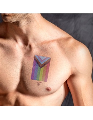 Tatouage éphémère PRIDE FLAG 10 x 10cm