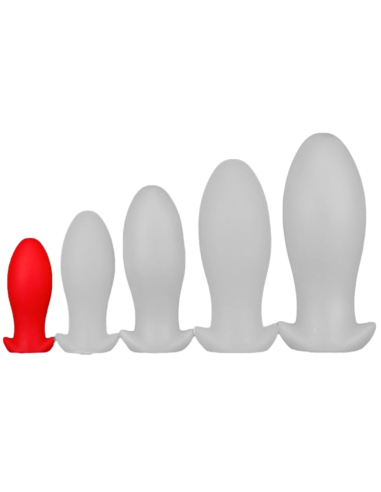 Plug silicone Saurus Egg S 10 x 4.5cm Rouge