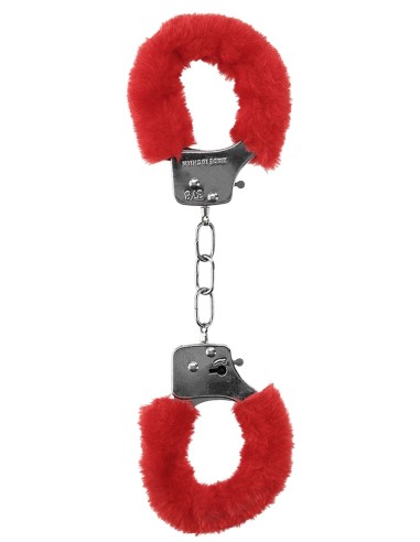 Menottes Pleasure Furry Rouges