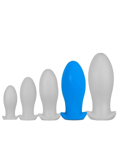 Plug silicone Saurus Egg XL 16.5 x 7.3cm Bleu