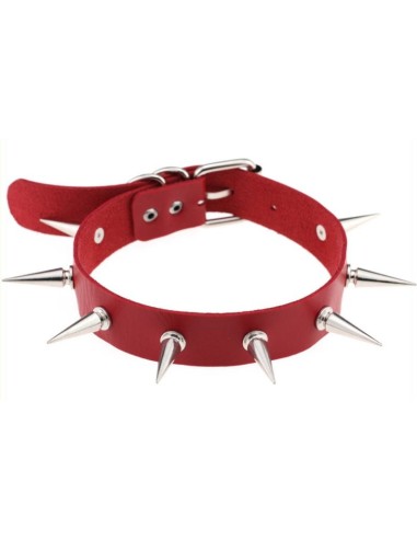 Collier à pointes Piky Lish Rouge
