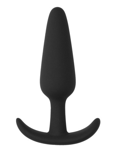 Plug en silicone Slim Butt 7.5 x 2cm Noir
