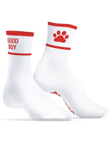 Chaussettes Good Boy Blanc-Rouge