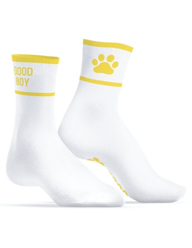 Chaussettes Good Boy Blanc-Jaune