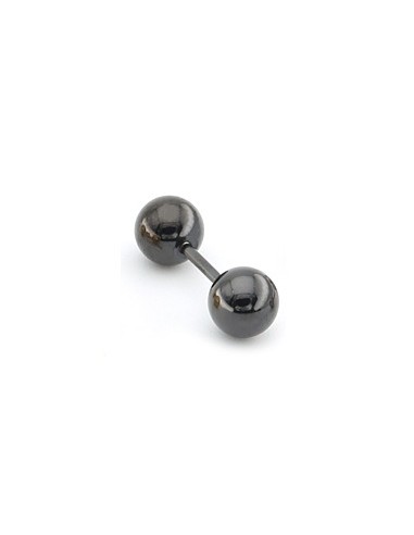 Clou d'oreille Ball Duo Noir