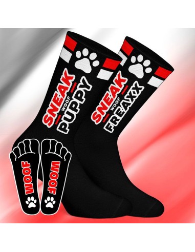 Chaussettes SNEAK PUPPY Noir-Rouge