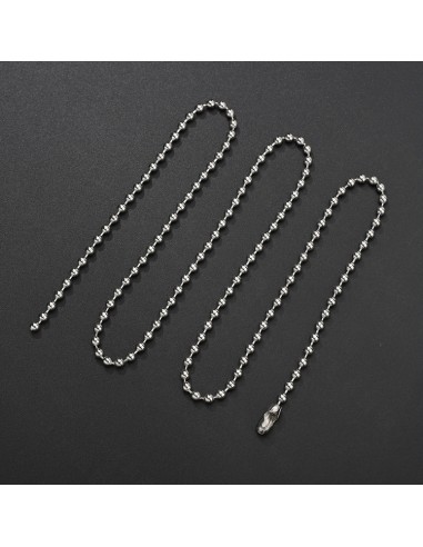 Chaîne en métal MINI BEADS Argentée