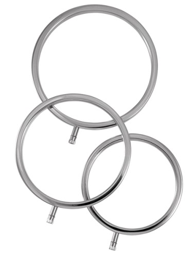Lot de 3 Cockring Électro Scrotal Rings Electrastim