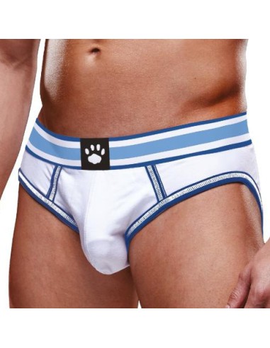 Bottomless Open Brief Prowler Blanc-Bleu ciel