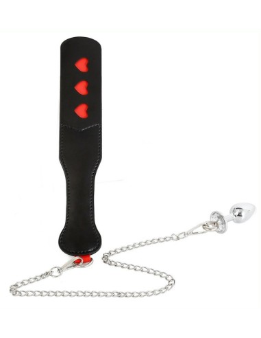 Paddle avec Chaîne et Plug Spank plug 30cm