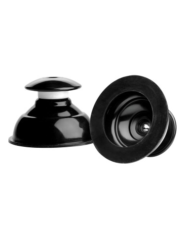 Suce tétonsPlungers en silicone noir