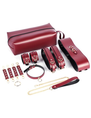 Set BDSM 6 pièces Rouge foncé