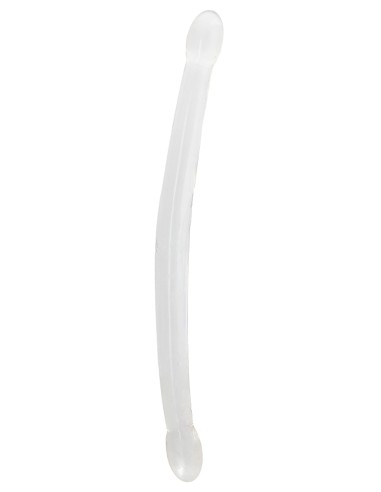 Double Gode Crystal RealRock 42 x 3.5cm Transparent