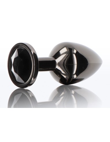 Plug bijou anal Diamond Jewel M 7 x 3.3cm Noir