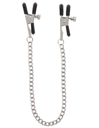 Pince-Tétons ajustables avec chaîne Clamps Taboom Argentées