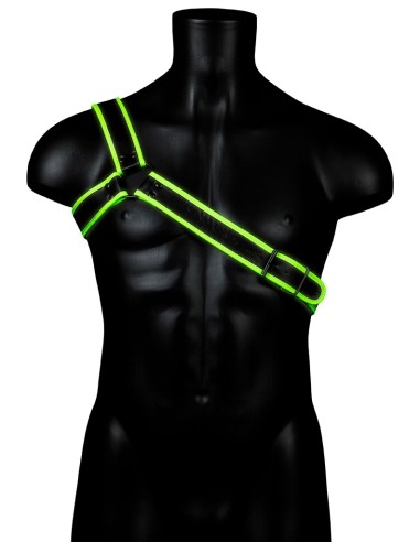 Harnais phosphorescent Gladiator Glow Noir-Vert Neon