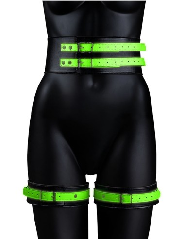 Kit SM Ceinture et Menottes phosphorescentes Glow Restraint