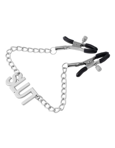 Pince-Tétons avec plaque Slut 38cm