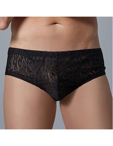 Shorty Dentelle Leopard Allure Noir