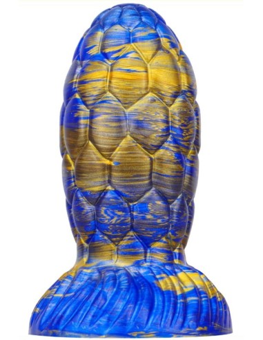 Gode Oeuf de Dragon Warnax 13 x 7cm Bleu-Doré