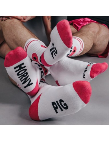 Chaussettes blanches HORNY PIG Sk8erboy