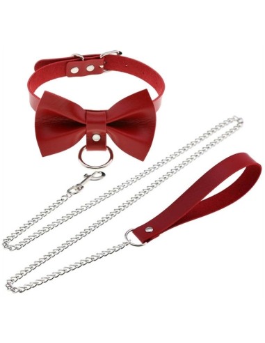 Collier laisse Bowy Slave Rouge