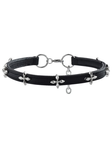Collier Ras de cou fin Cross Flow Noir