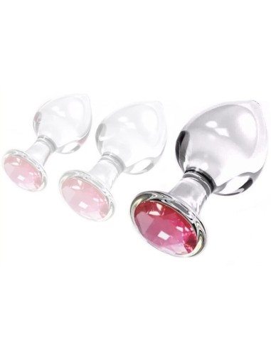 Plug Bijou en verre Diamond Glassy L 8.5 x 4cm
