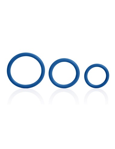 Tri-Rings Cockring Bleu