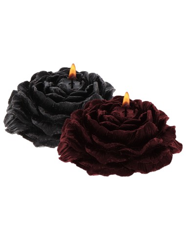 2 Bougies Sm Rose Candles Noire-Rouge