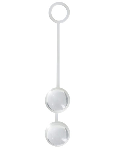 Boules de Geisha en verre Duo Love 2.6cm Transparentes