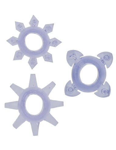 3 cockrings mini Tickle C-Rings Violet