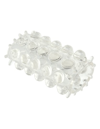 Gaine de pénis perlée Power Stretchy 7cm Transparente