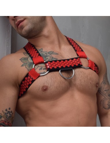 Harnais HEX BULLDOG Breedwell Rouge