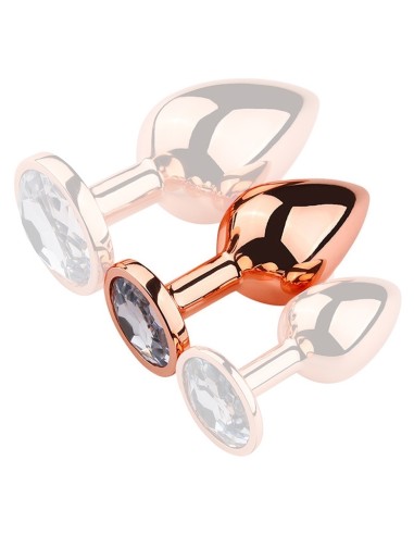 Plug Bijou anal PinkyGold M 7.5 x 3.3cm Bijou Transparent