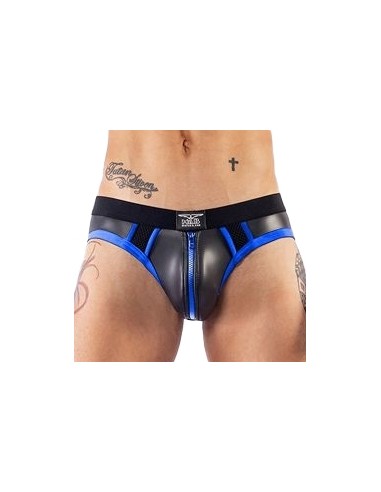 Jockstrap en néoprène Jock Brief Mr B Noir-Bleu