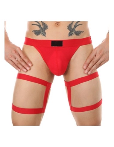 String avec bandes élastiques Clelio Rouge