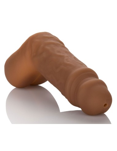 Prothèse Pénis creuse 10 x 3cm Marron