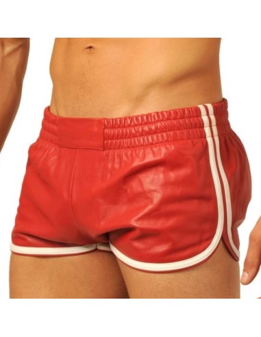 Short en cuir Fist Rouge-Blanc