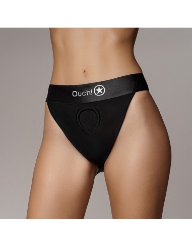 Jockstrap vibrant Strap-On Open Back Noir