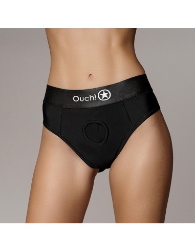 Jock String vibrant Strap-On Thong Rear Open Noir 