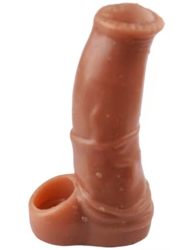 Gaine de pénis Monster Jump 15 x 4.5cm Marron