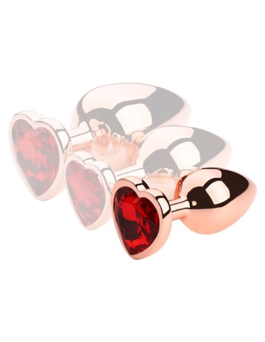 Plug Bijou Anal Gold Heart S 6 x 2.7 cm Rouge