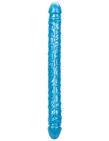 Double Gode Size Queen 43 x 4.2cm Bleu