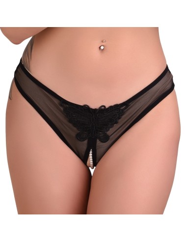 Culotte sexy avec perles Indra Noire