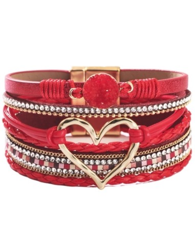 Bracelet Heart Shape Rouge