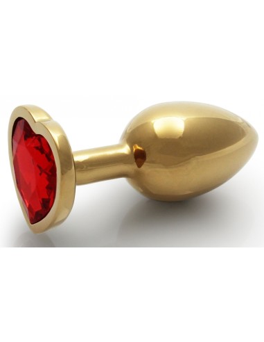 Bijou anal Heart Gem S 6 x 2.6 cm Doré-Rouge