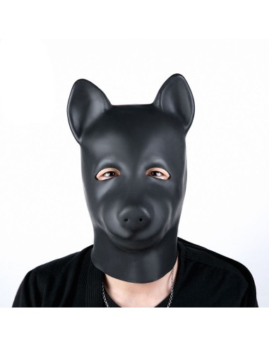 Cagoule en latex Sweety Bear Noire