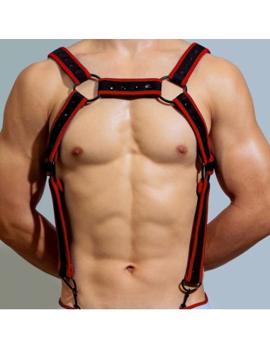 Harnais en néoprène Neo Chest Noir-Rouge