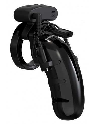 Cage de chasteté Électro ManCage Modèle 22 - 11.5 x 3.4cm Noire